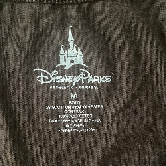 Disney Park Med Tank Top – Brown with Sequin Front, Tiger Stripes & Mickey Logos - Picture 2 of 4